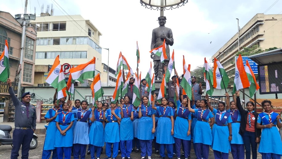 mLAC Rangers with Indian flags
